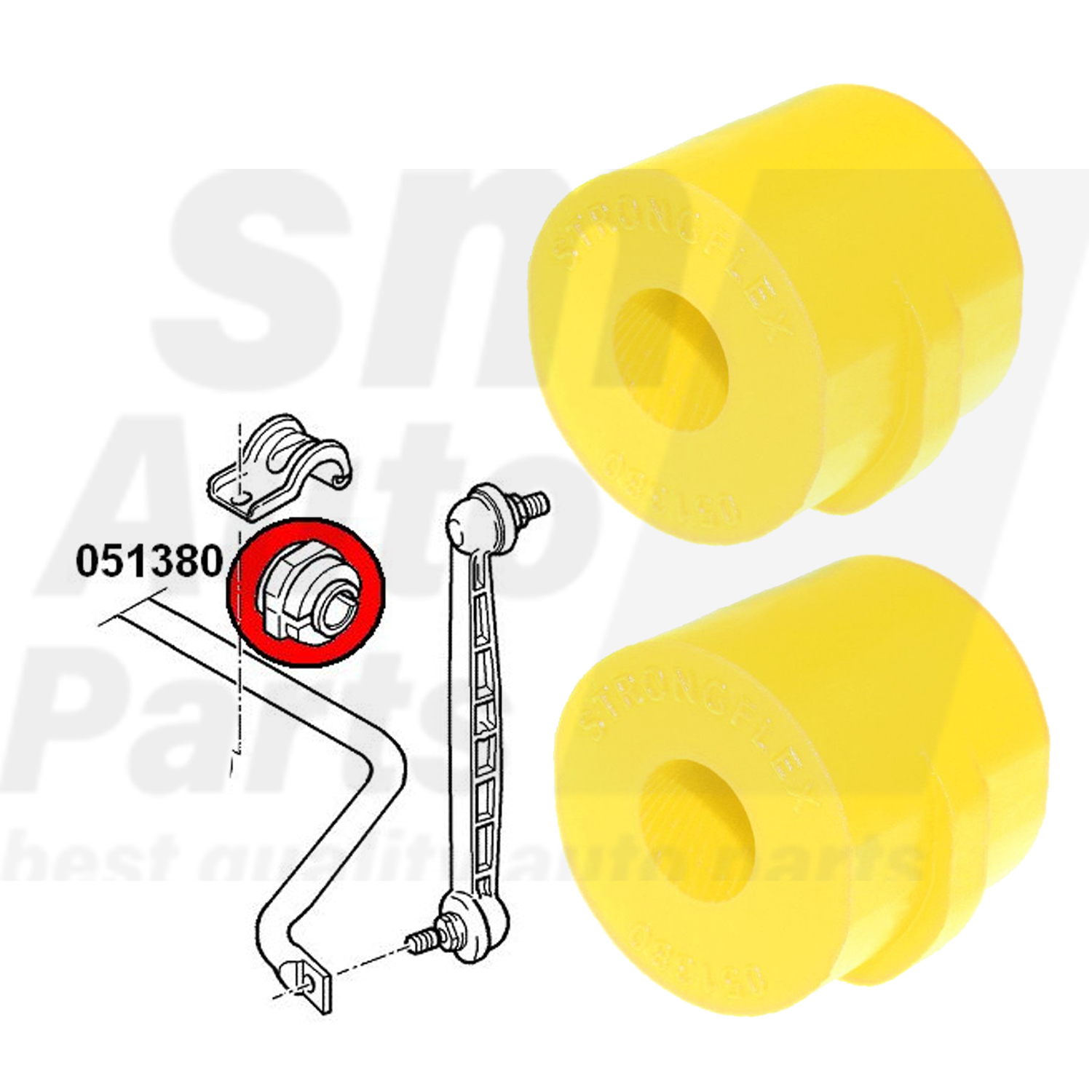 Front anti roll bar bushings SPORT Citroën Berlingo / XM / Xsara / ZX