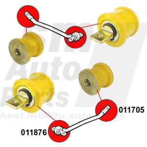 Rear trailing arm bushings Kit SPORT Alfa Romeo 147 / 156 / GT